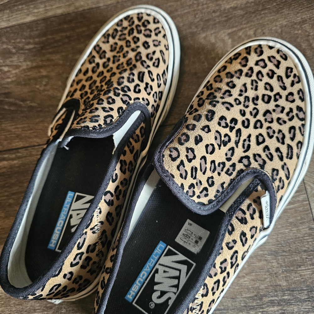 Vans Leopard Print Slip-On Shoes
